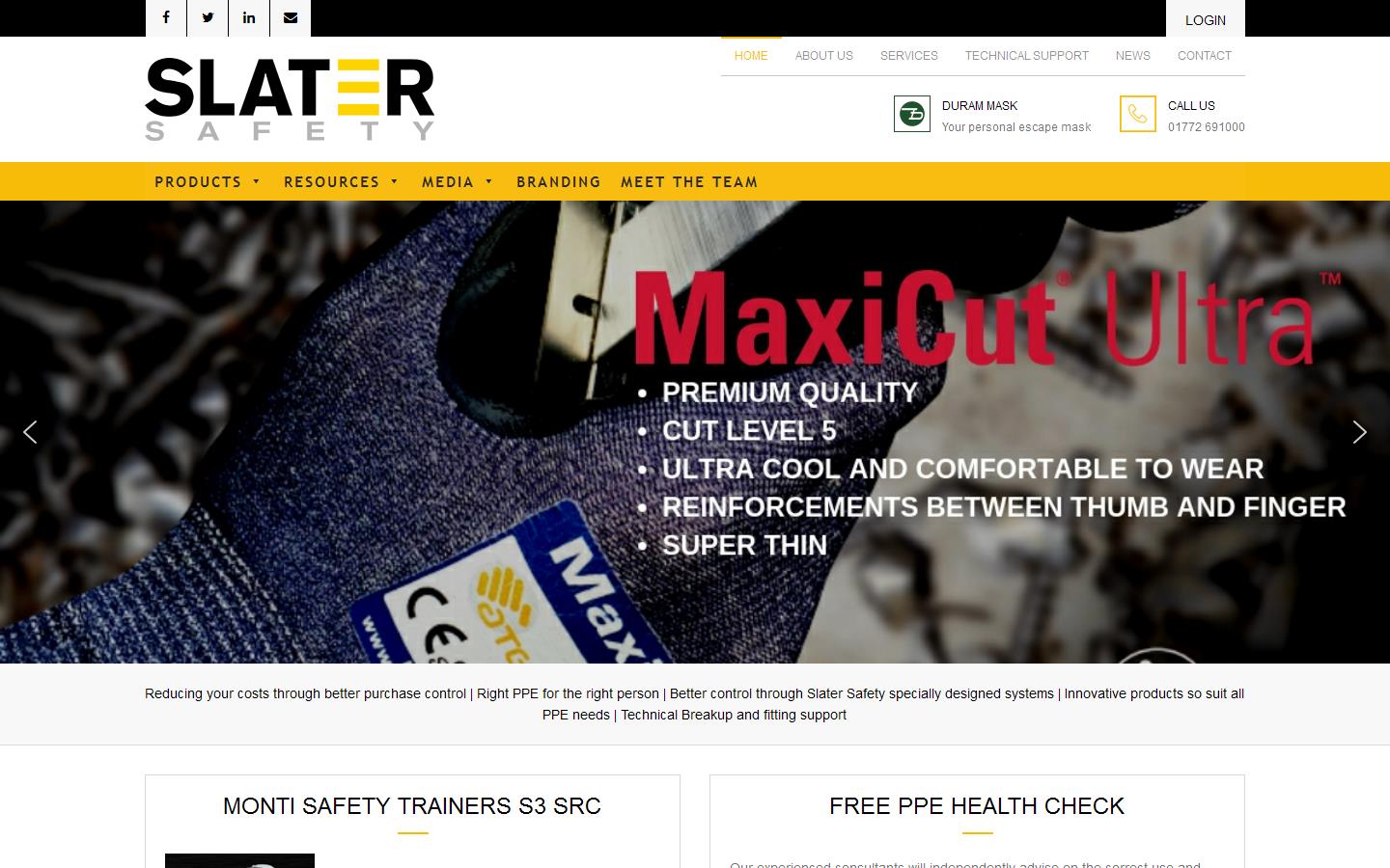 Slater Safety Supplies Website