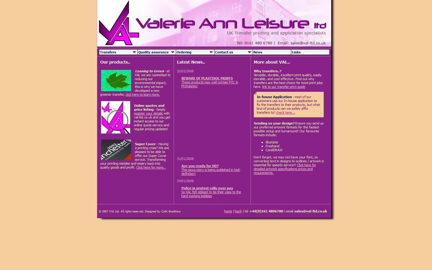 Val Ltd Website