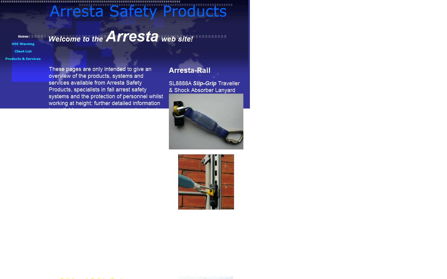 Arresta Safety Products Website