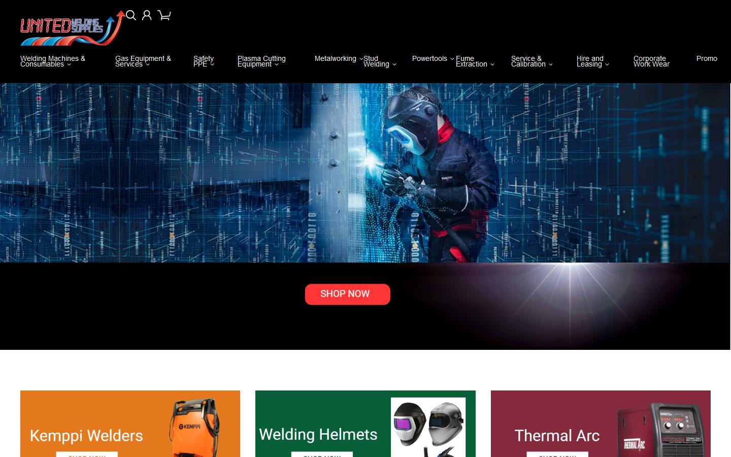 United Welding Supplies Ltd Website