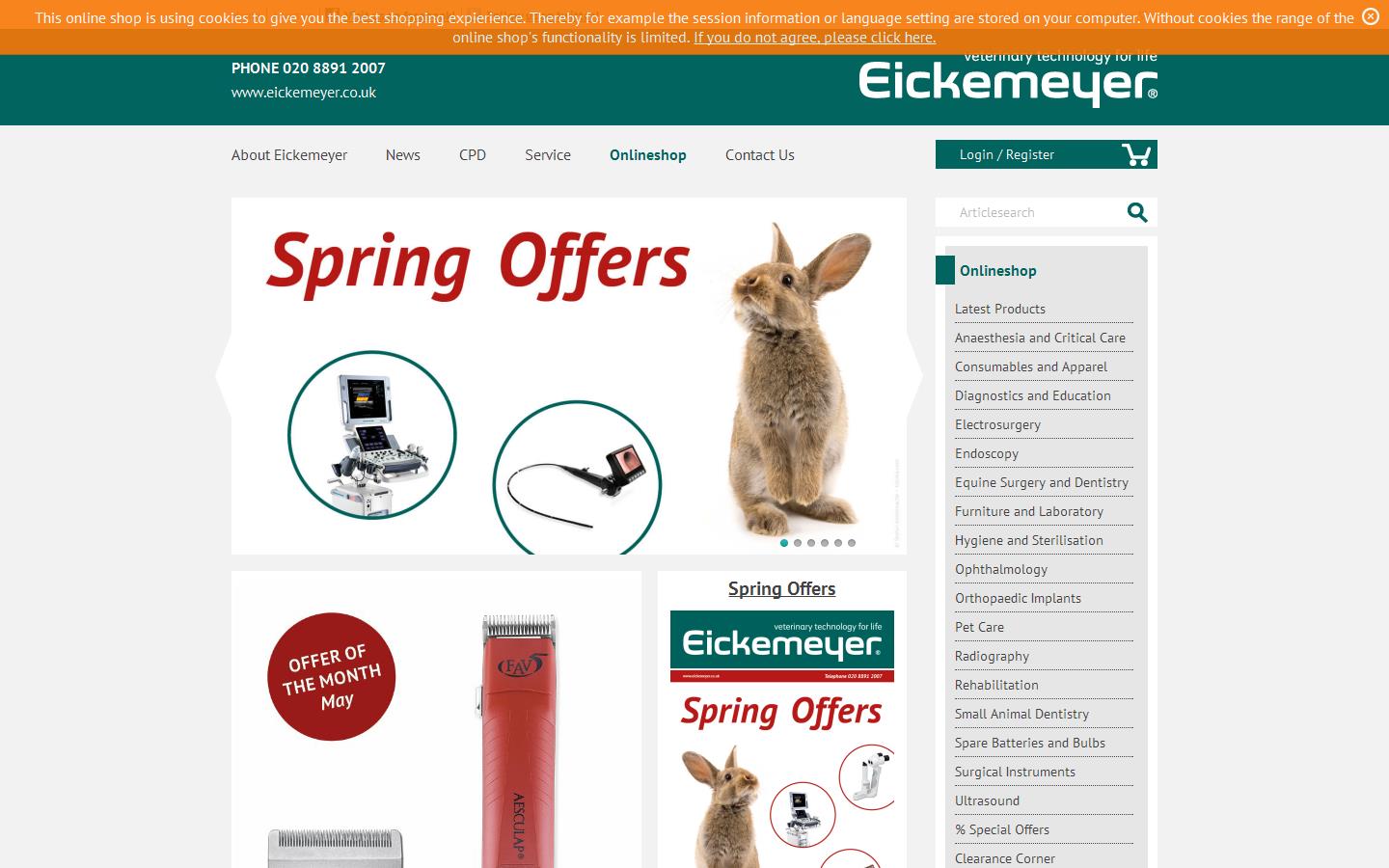 Eickemeyer Veterinary Equipment Ltd Website