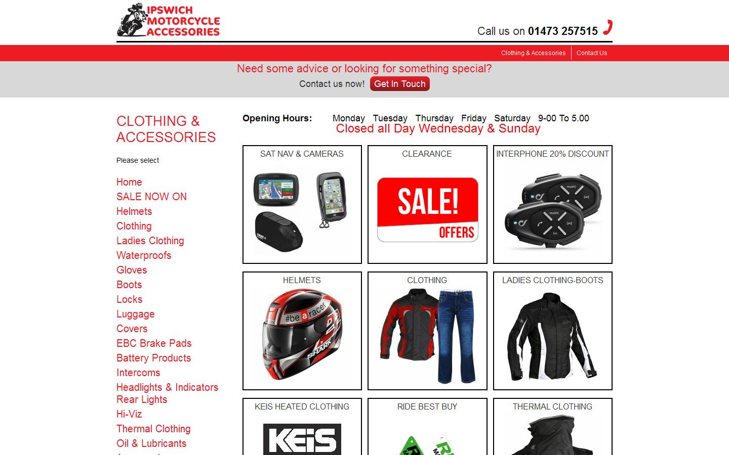 Ipswich Motor Cycle Accessories Website