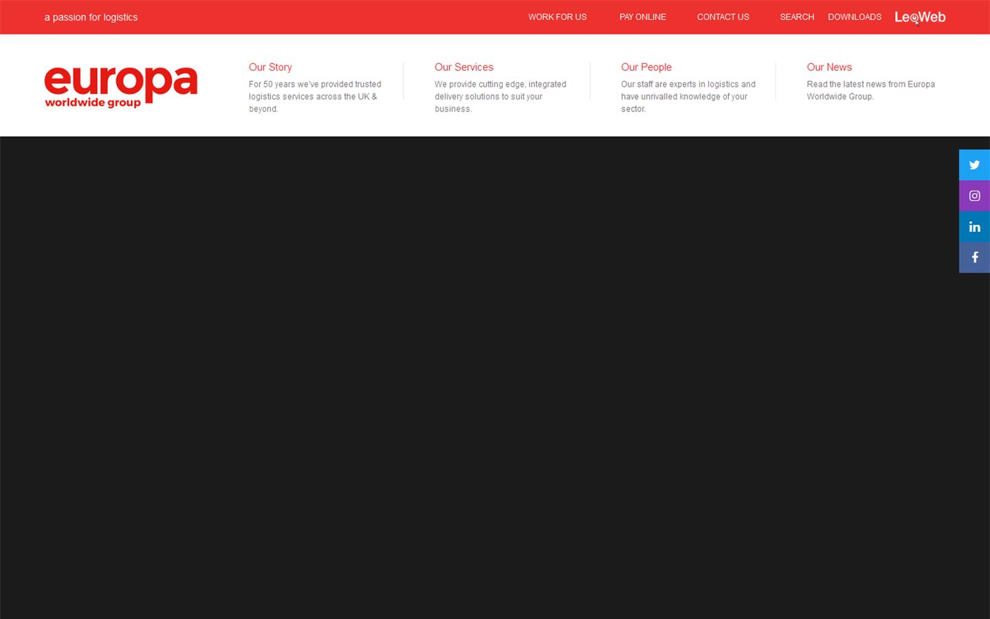 Europa Worldwide Group Website