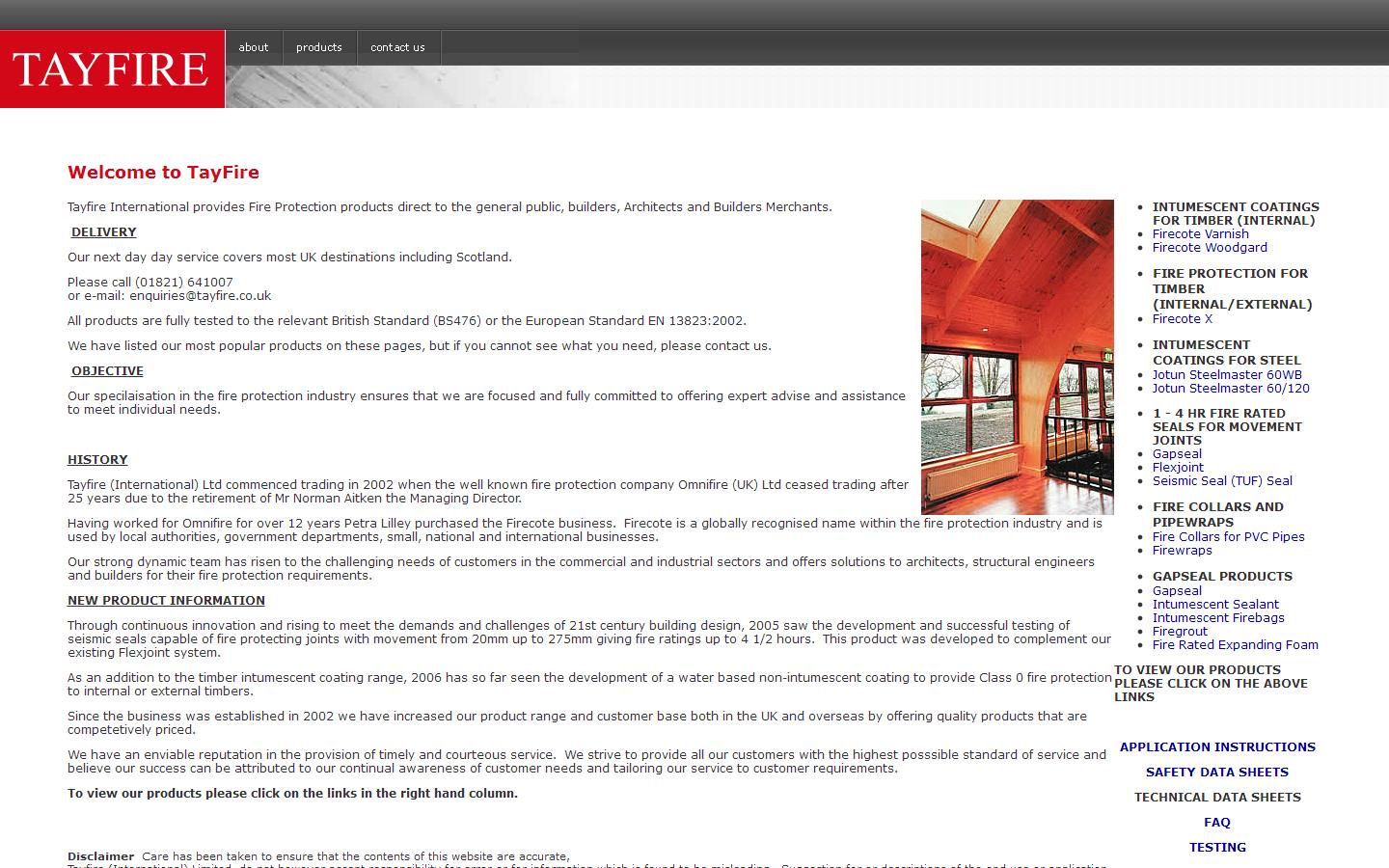 Tayfire International Ltd Website