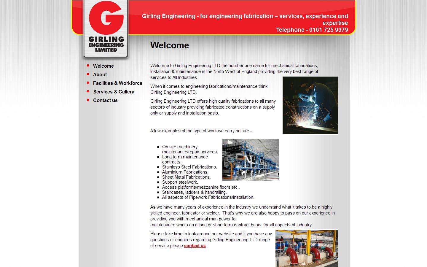 Girling Engineering Ltd Website