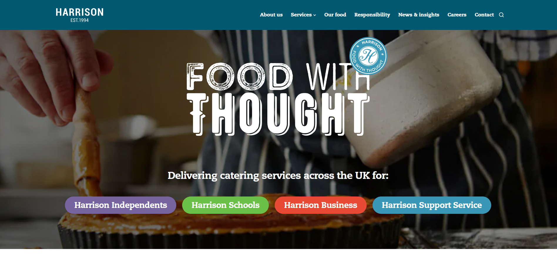 Harrison Catering Services Website