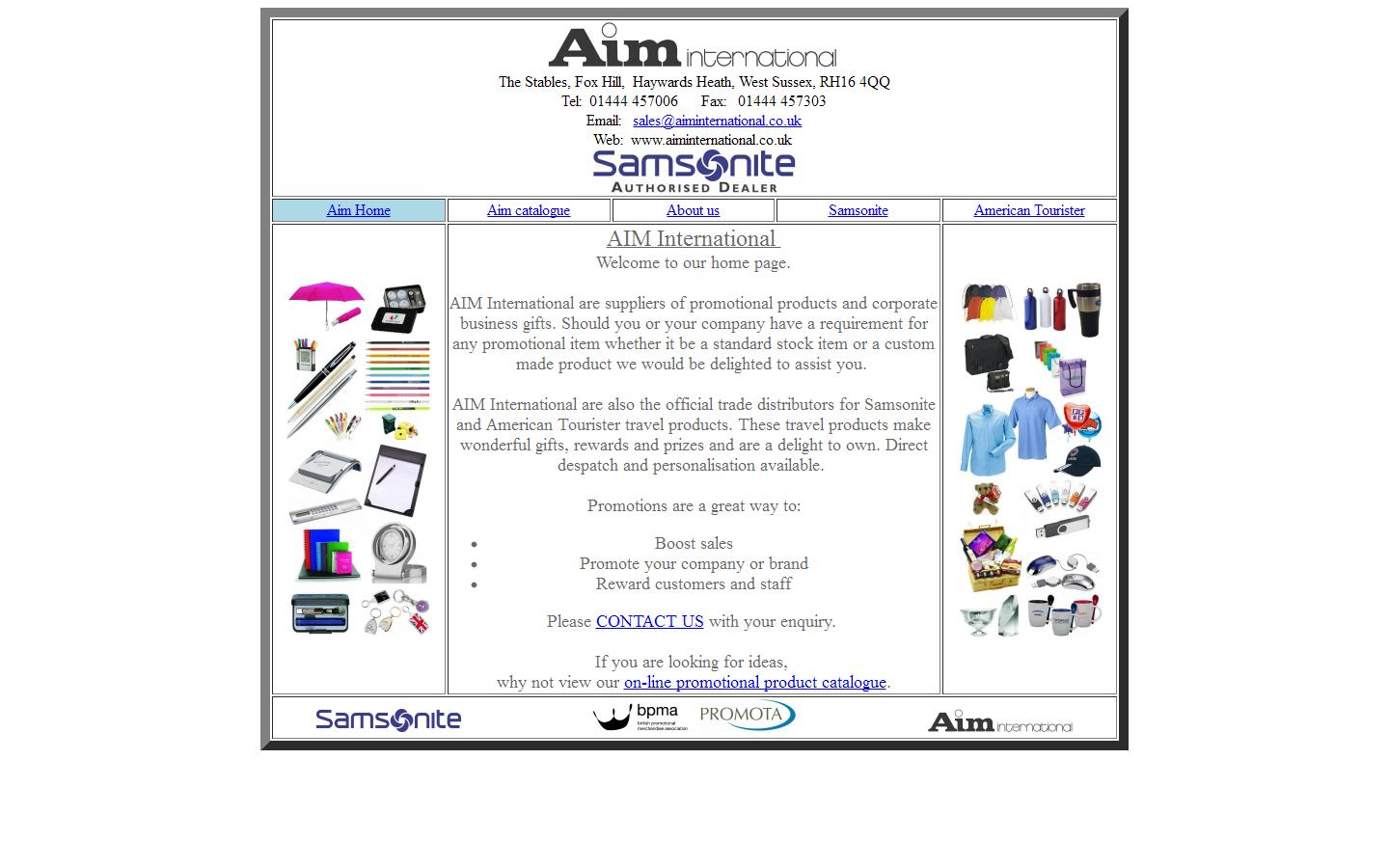 Aim International Website