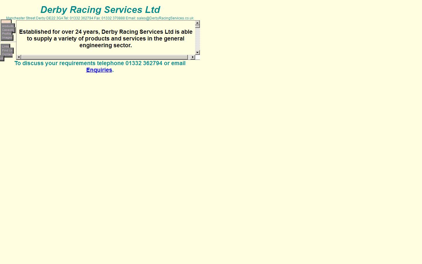 Derby Racing Services Ltd Website