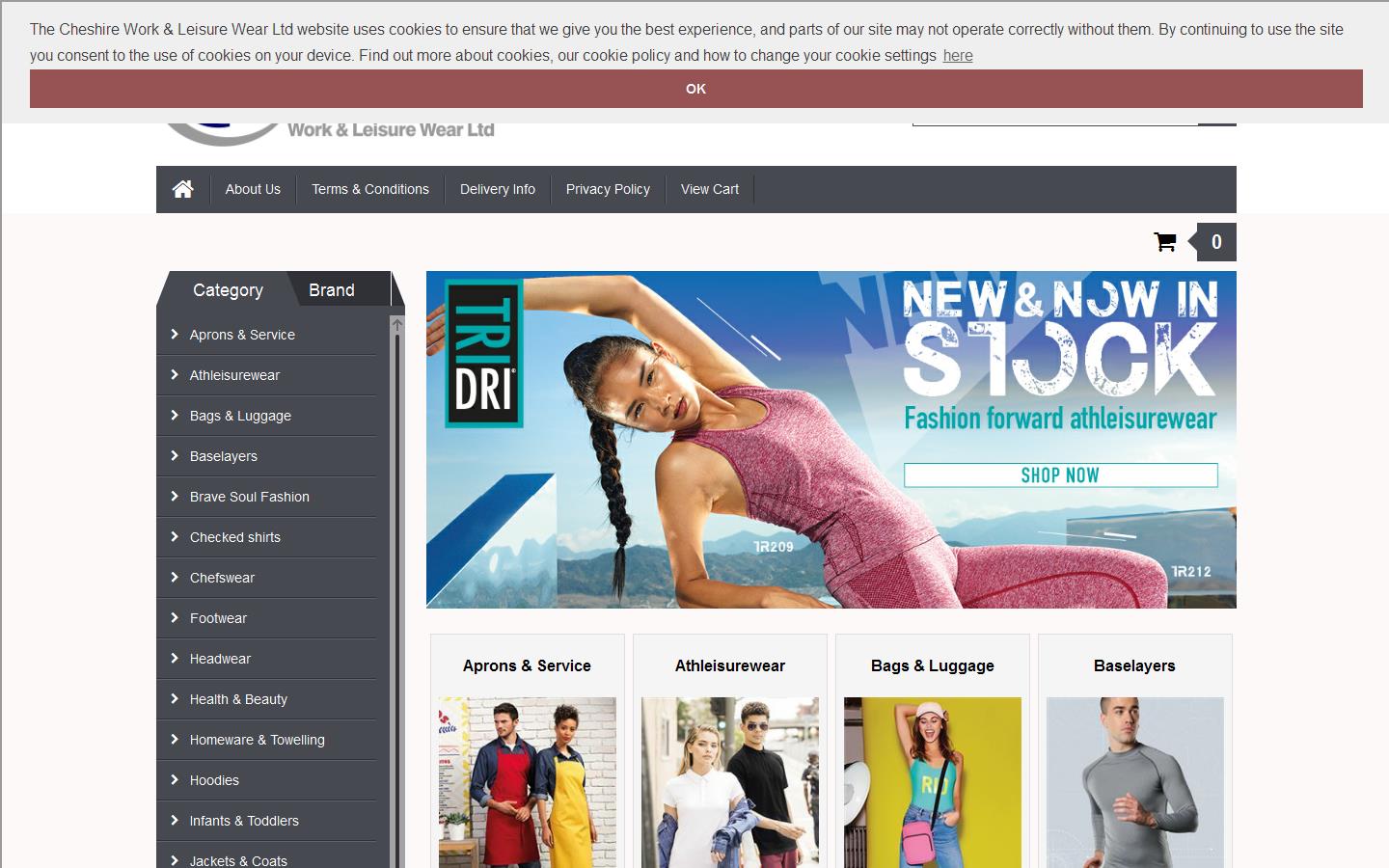 Cheshire Work & Leisure Wear Ltd Website