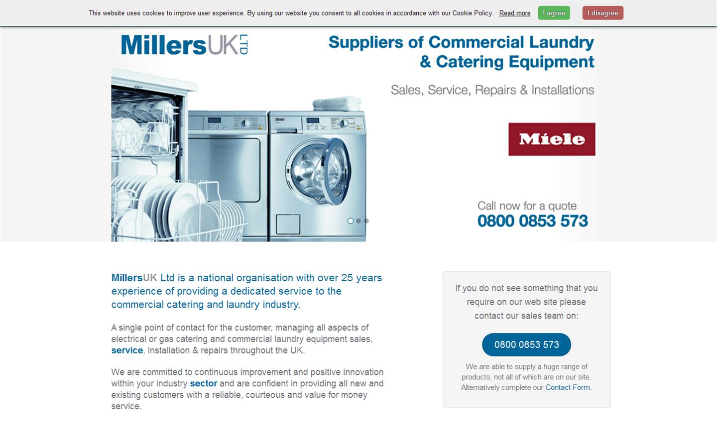 Millers UK Ltd Website