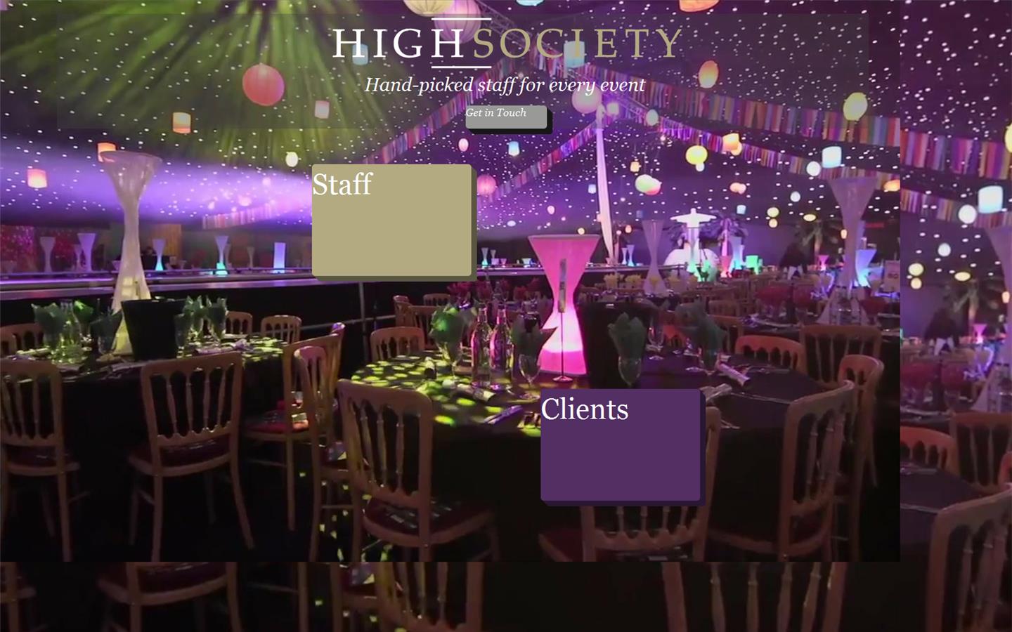 High Society Website