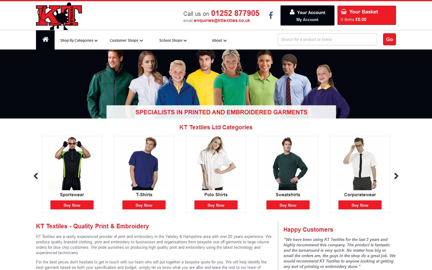 K T Textiles Ltd Website