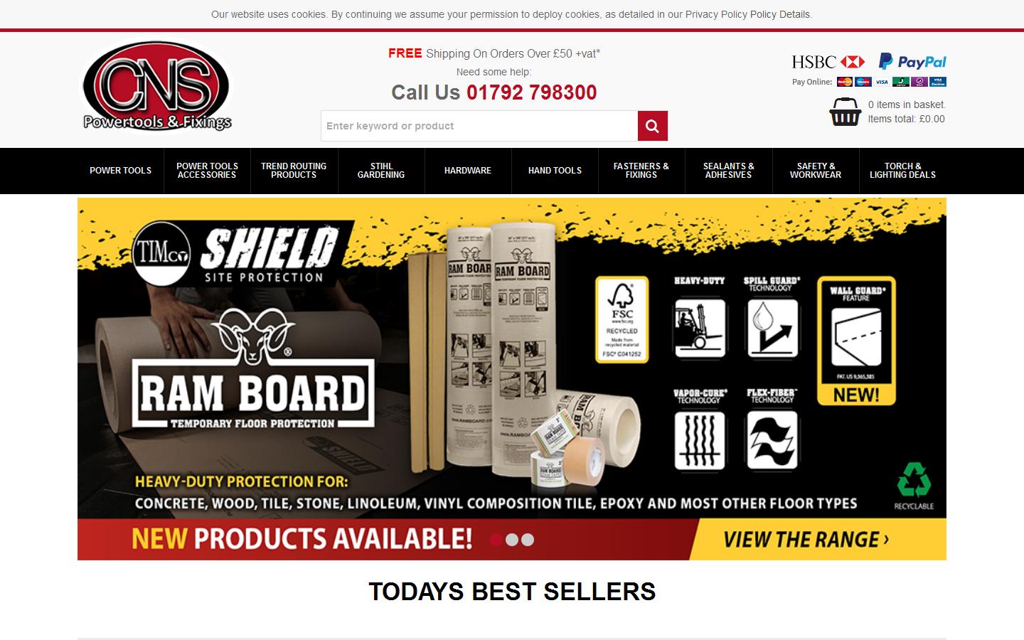 C N S Powertools & Fixings Website