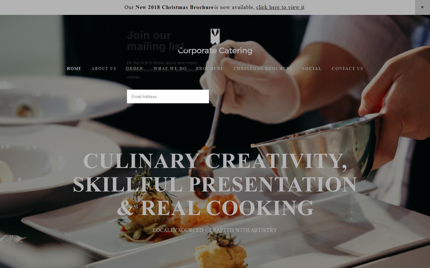 Corporate Catering Website