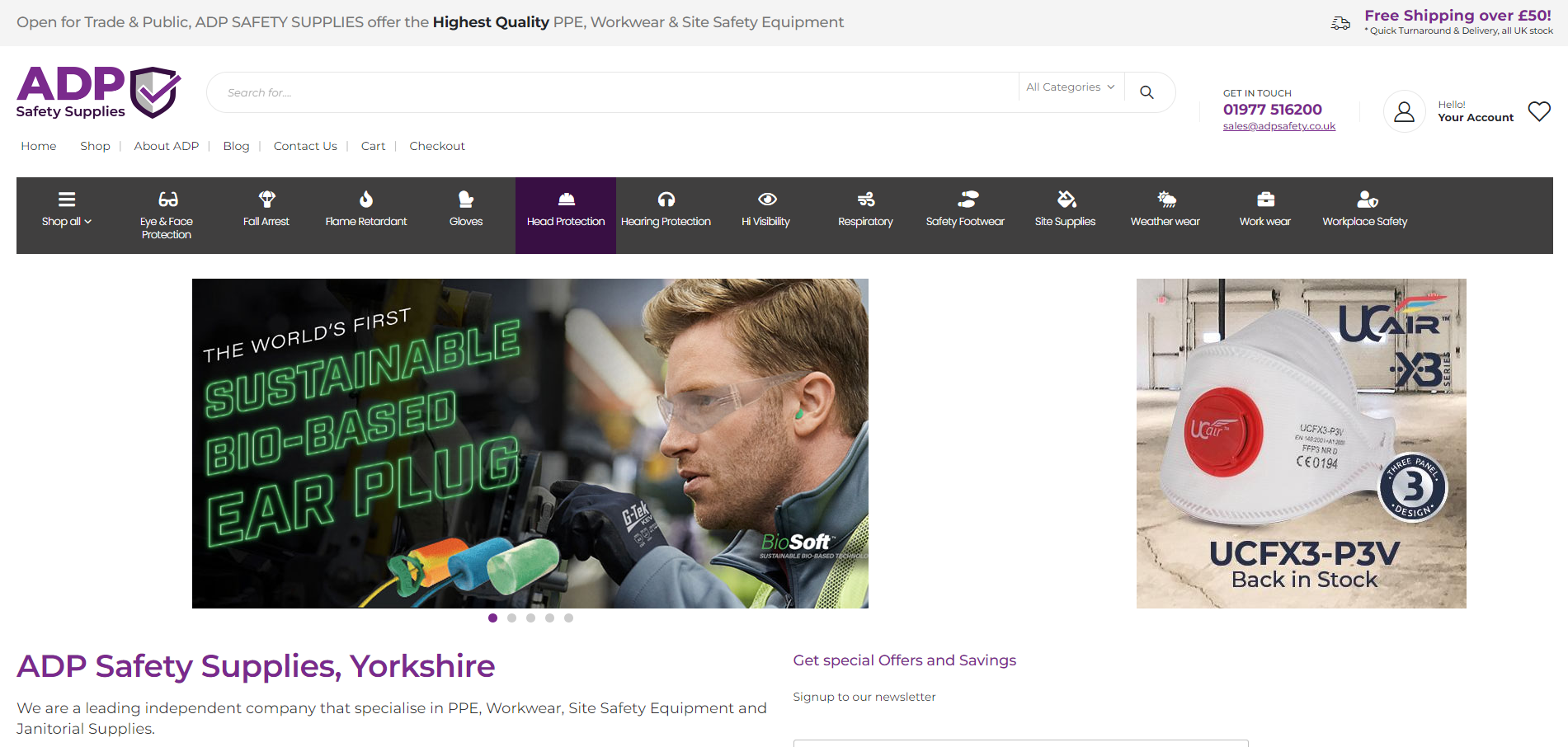 A D P Safety Supplies Ltd Website