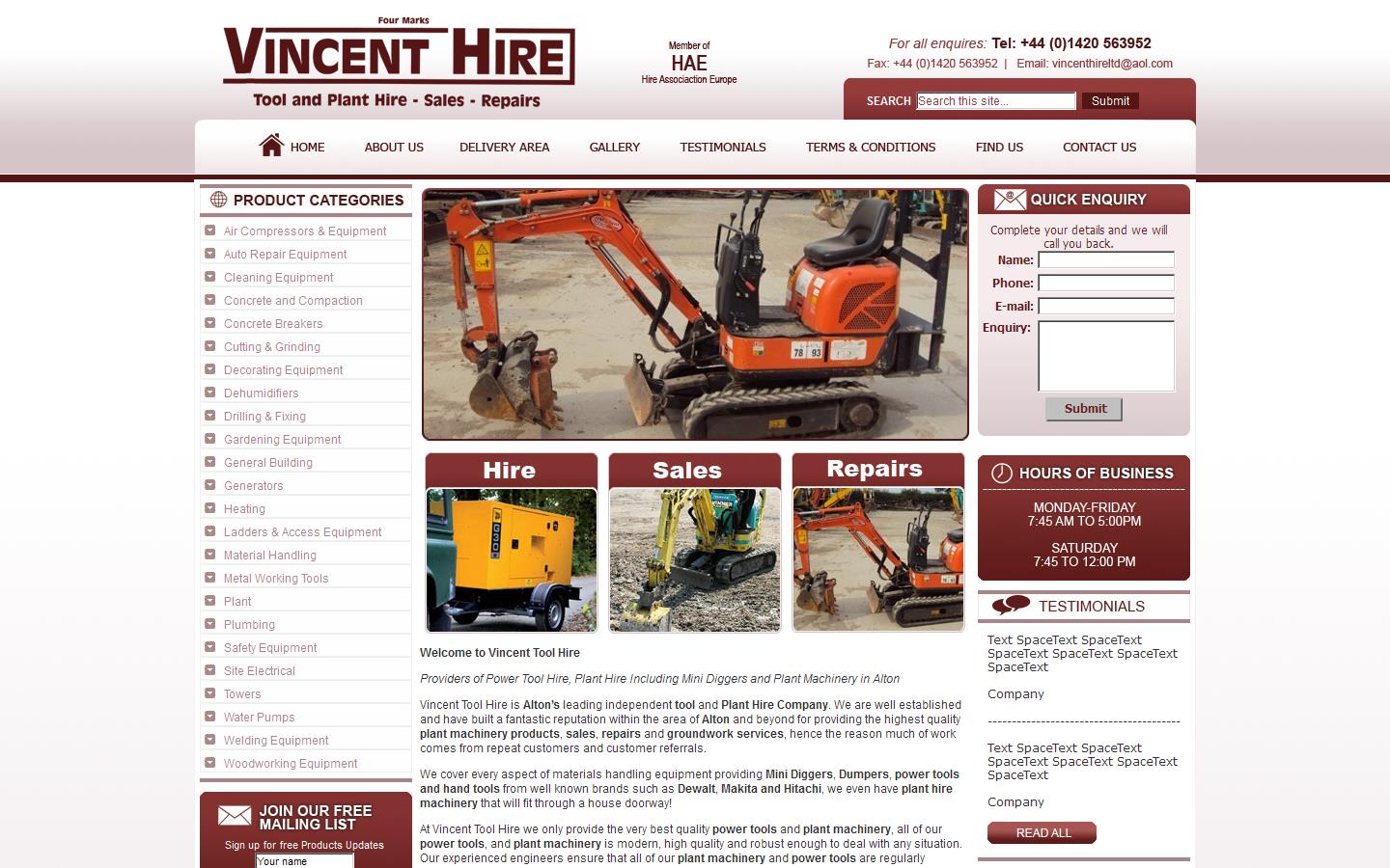Vincent Hire Website