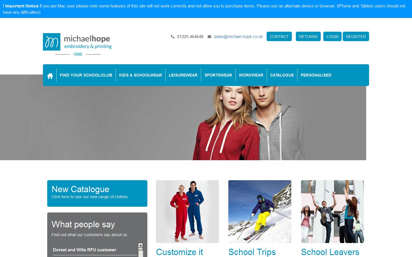 Michael Hope Sports Website