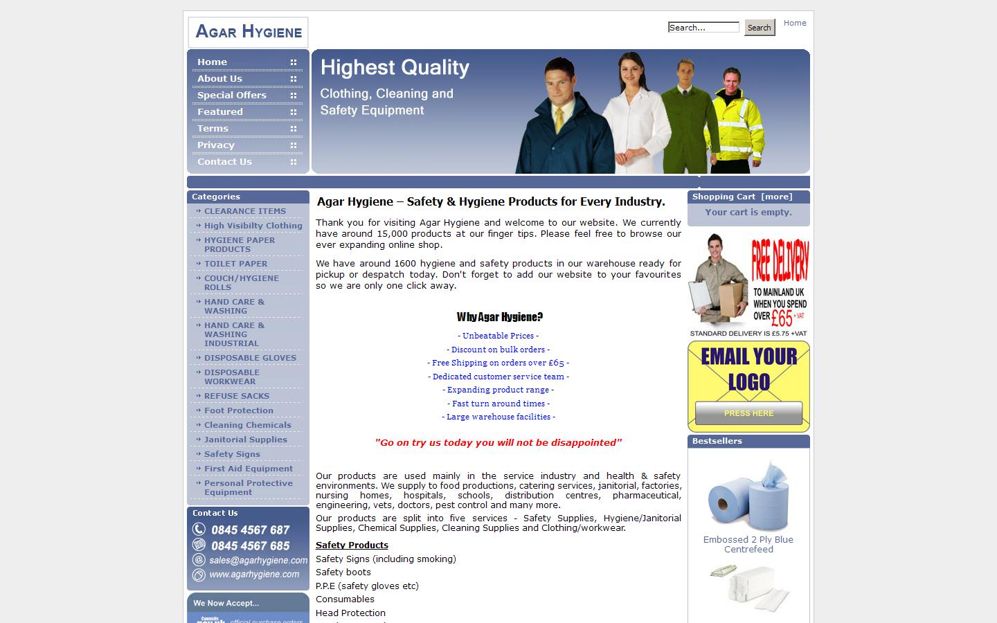 Agar Hygiene Website