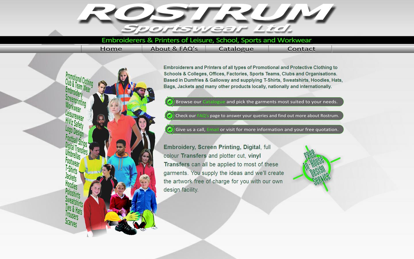 Rostrum Sportswear Ltd Website