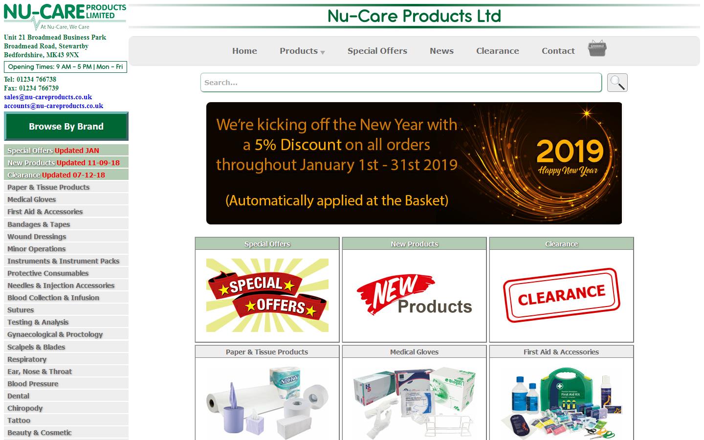 Nu Care Products Ltd Website
