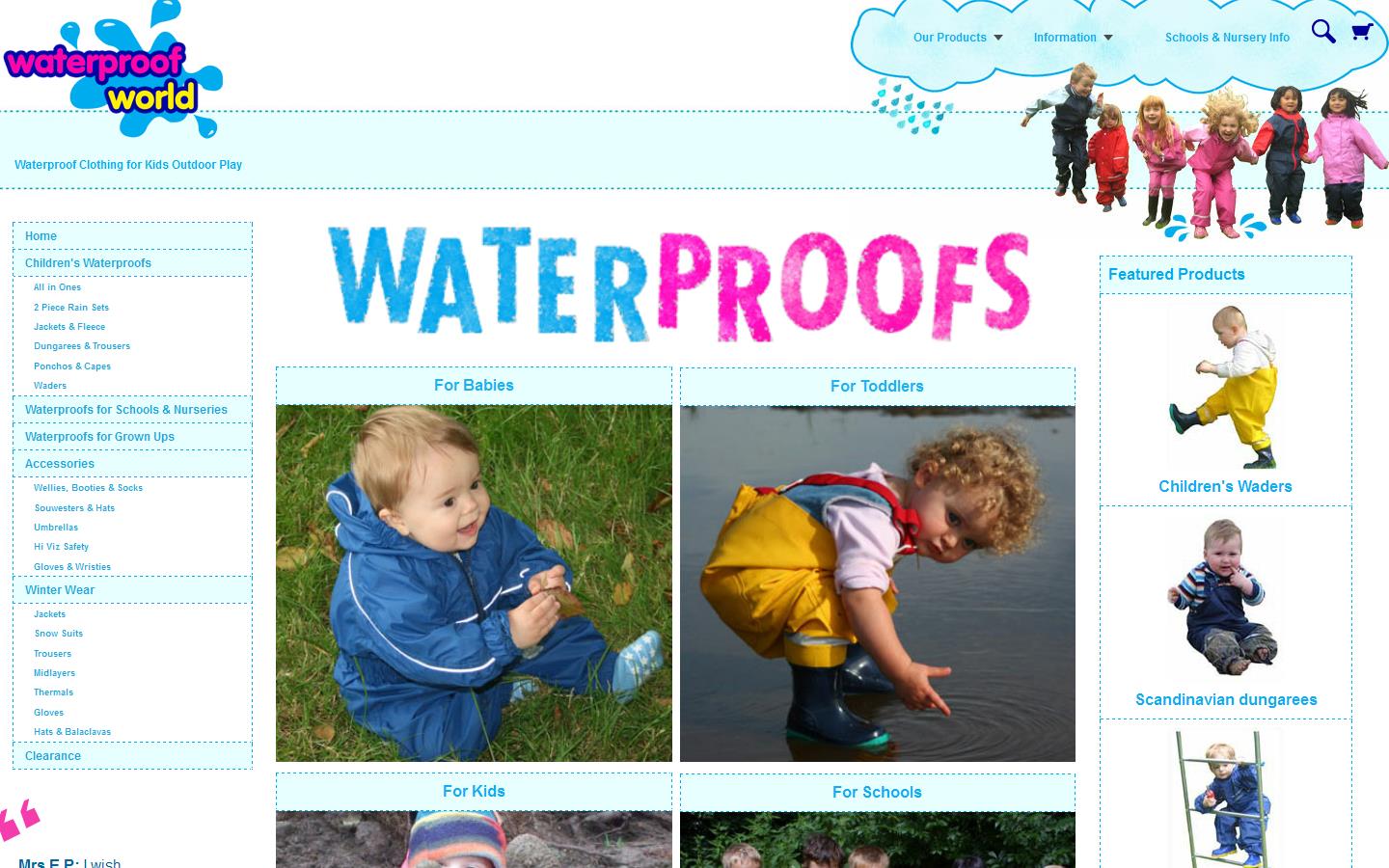 Waterproof World Website