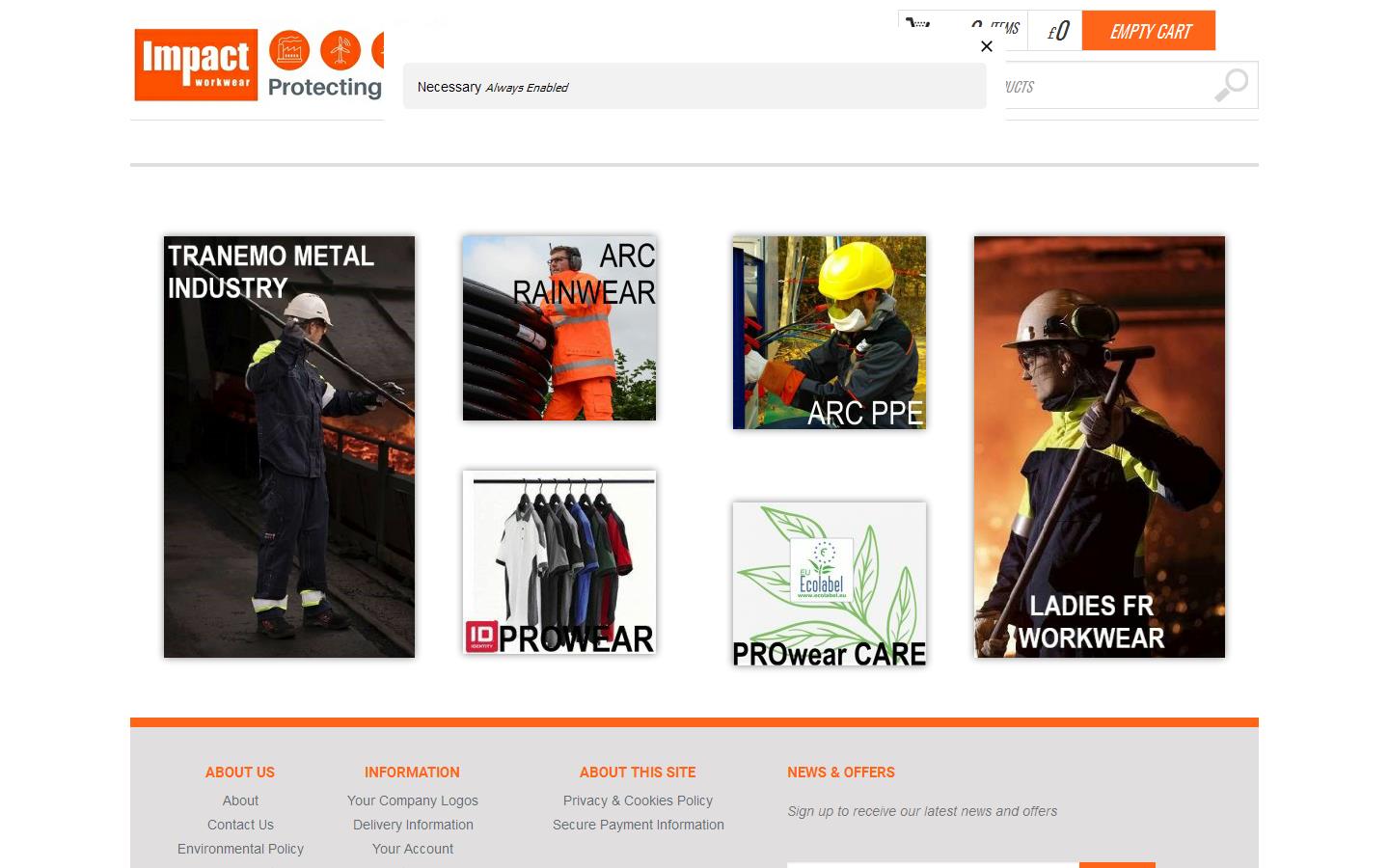 Impact Workwear Website
