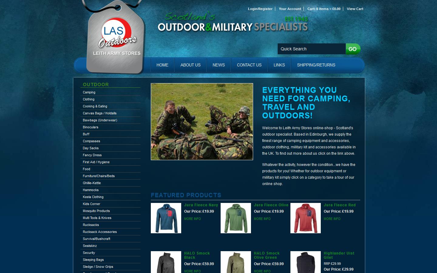 Leith Army Stores Website