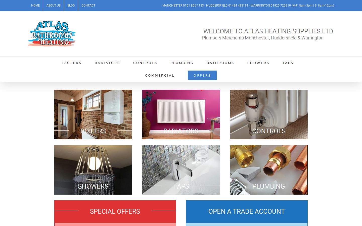 Atlas Heating Supplies Ltd Website