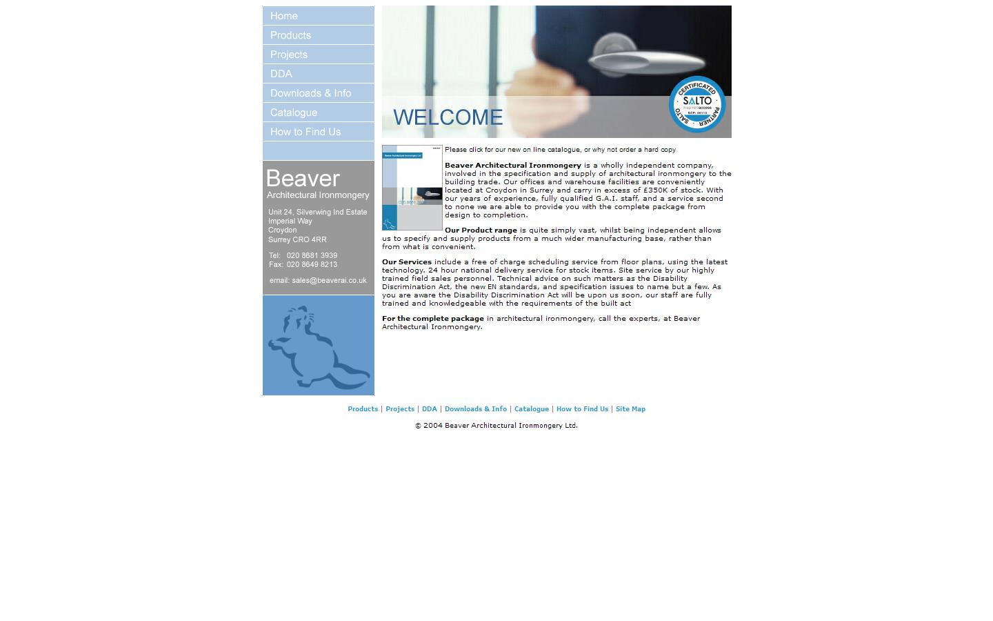 Beaver Architectural Ironmongery Website