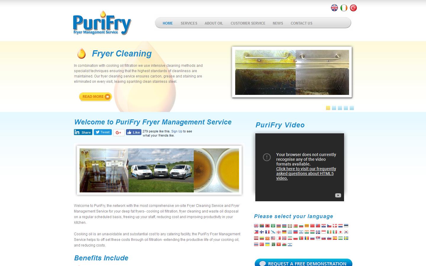 Purifry Ltd Website