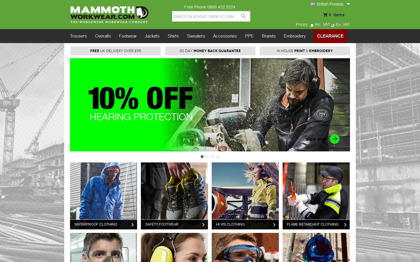 Mammoth WorkWear Website
