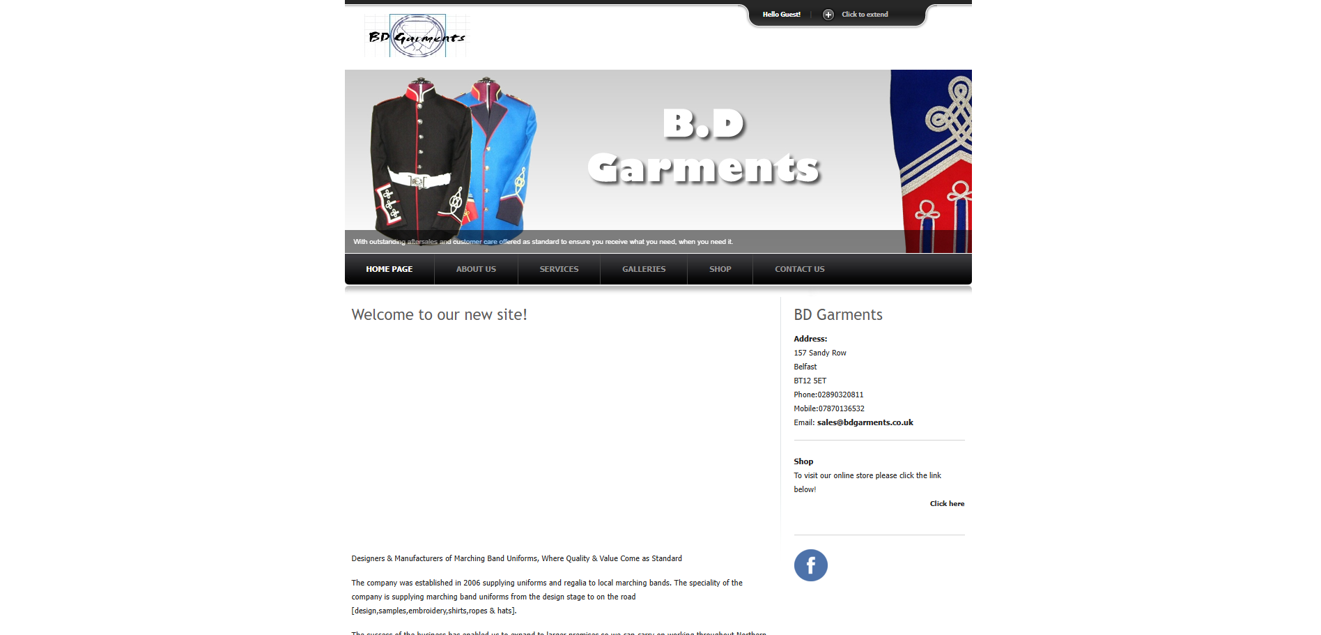B D Garments Website