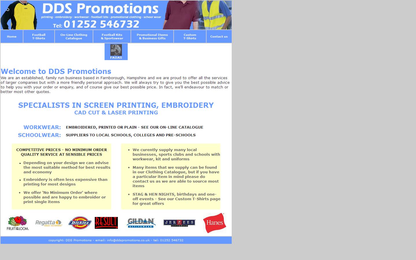 D D S Promotions Website