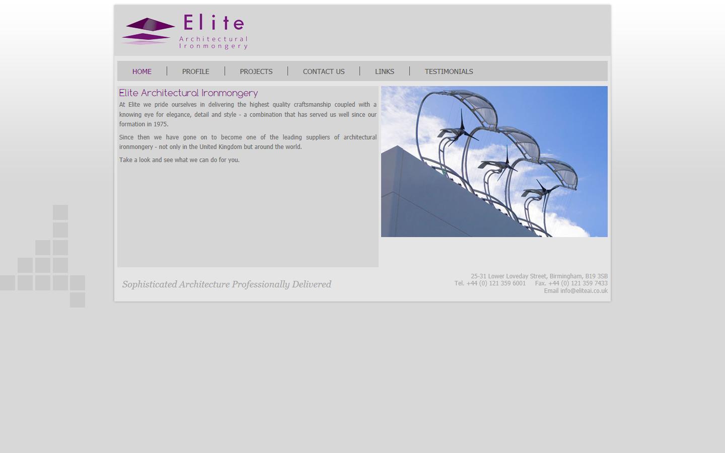 Elite Architectural Ironmongery Ltd Website