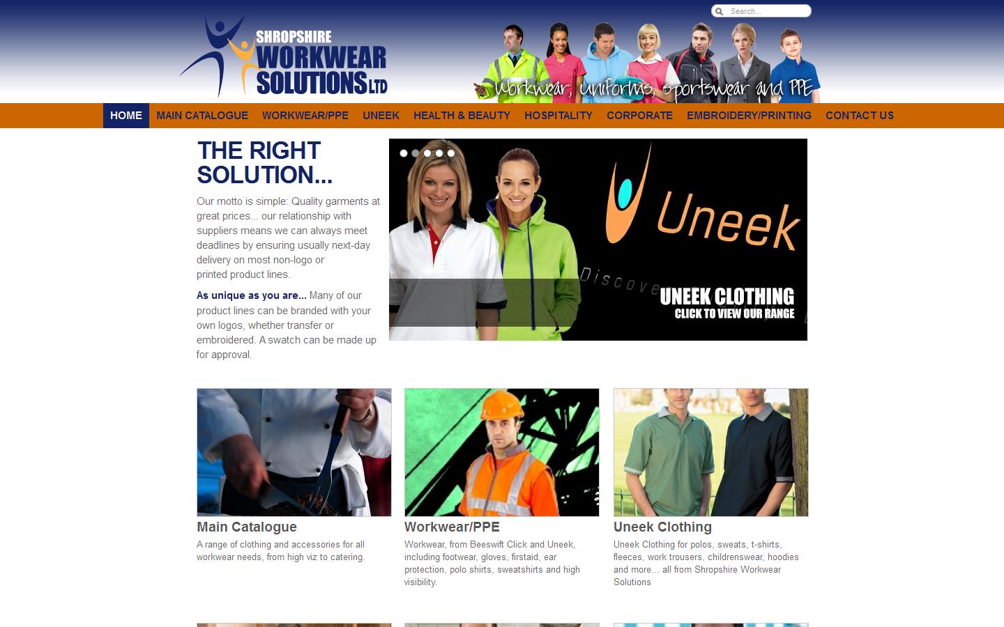 Shropshire Workwear Solutions Website