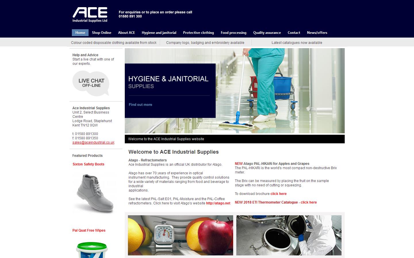 Ace Industrial Supplies Ltd Website