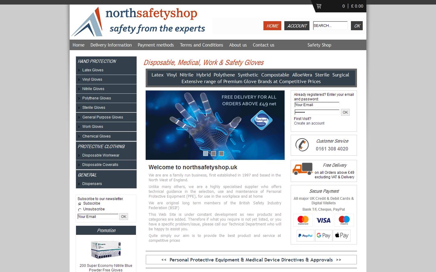 northsafetyshop.uk Website