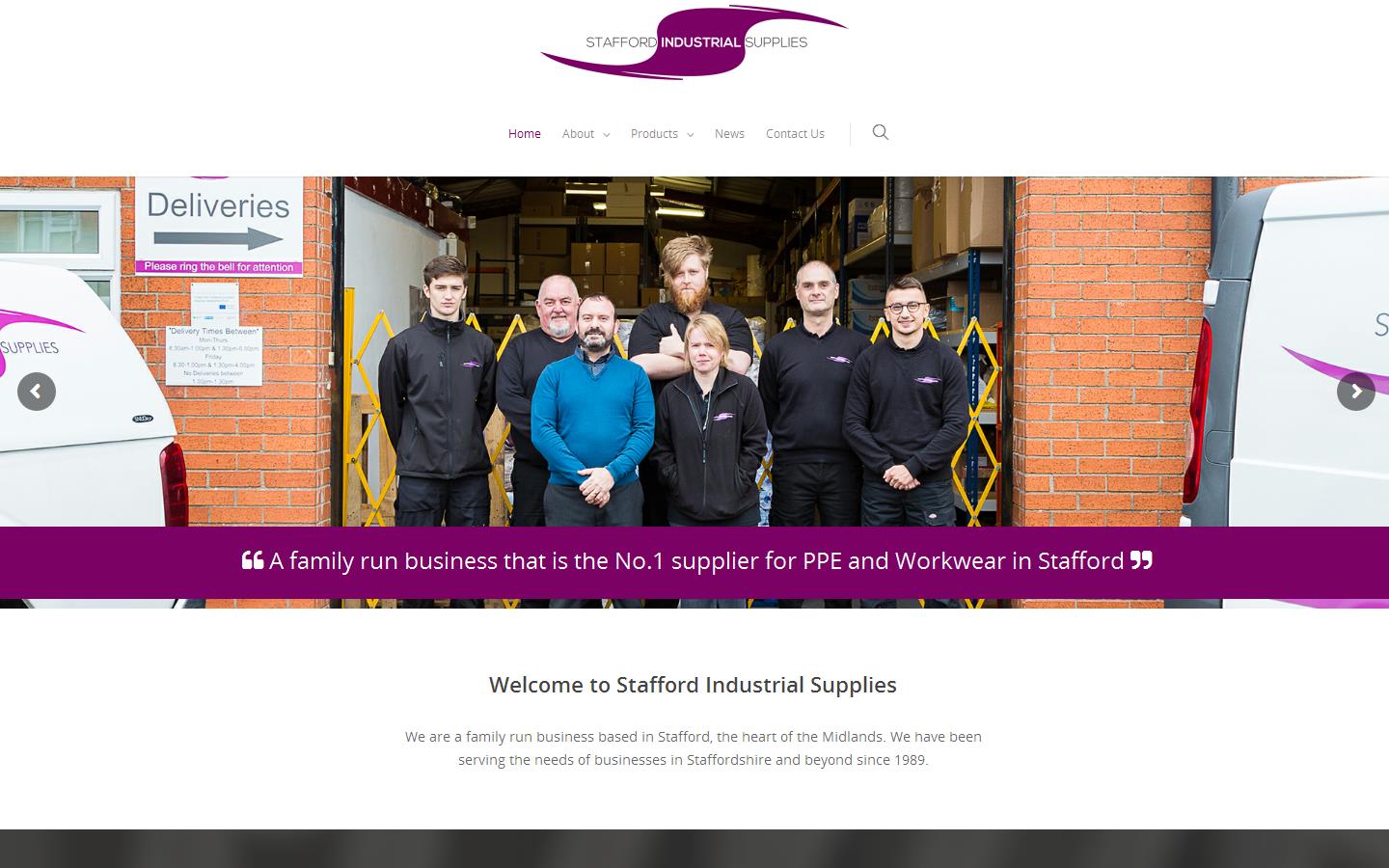 Stafford Industrial Supplies Website