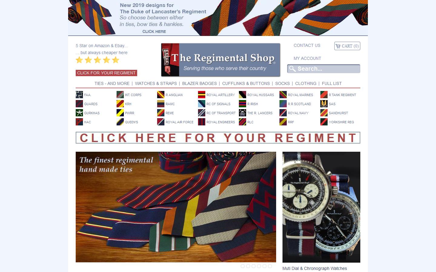 The Regimental Shop Website
