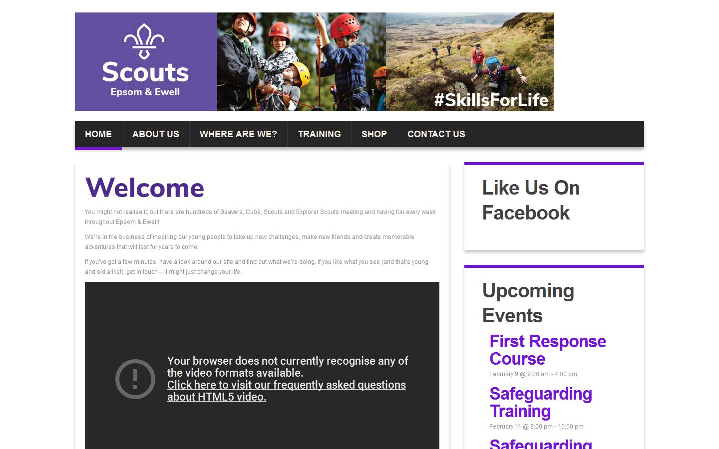 Epsom & Ewell District Scout Shop Website