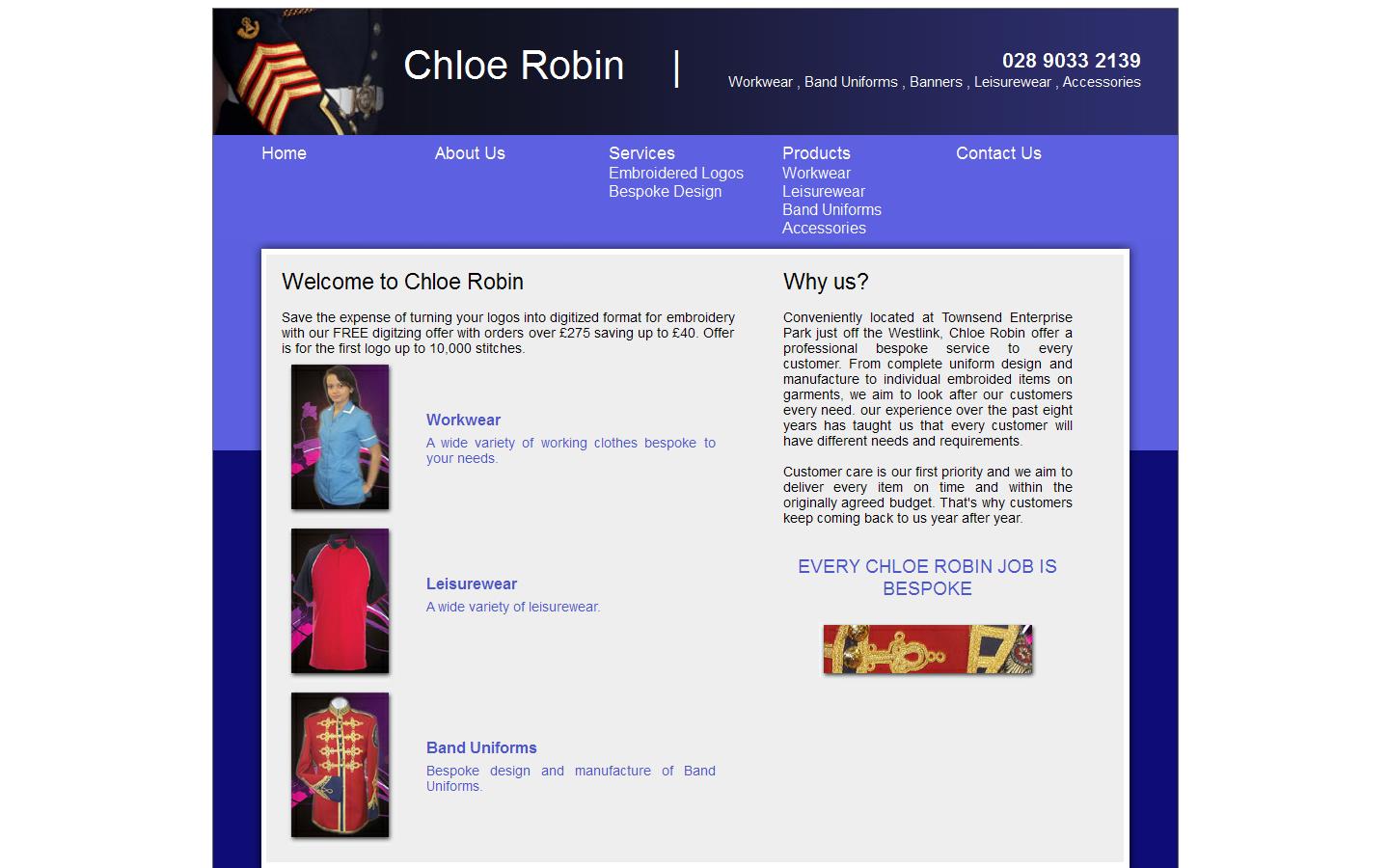Chloe Robin Fashions Ltd Website