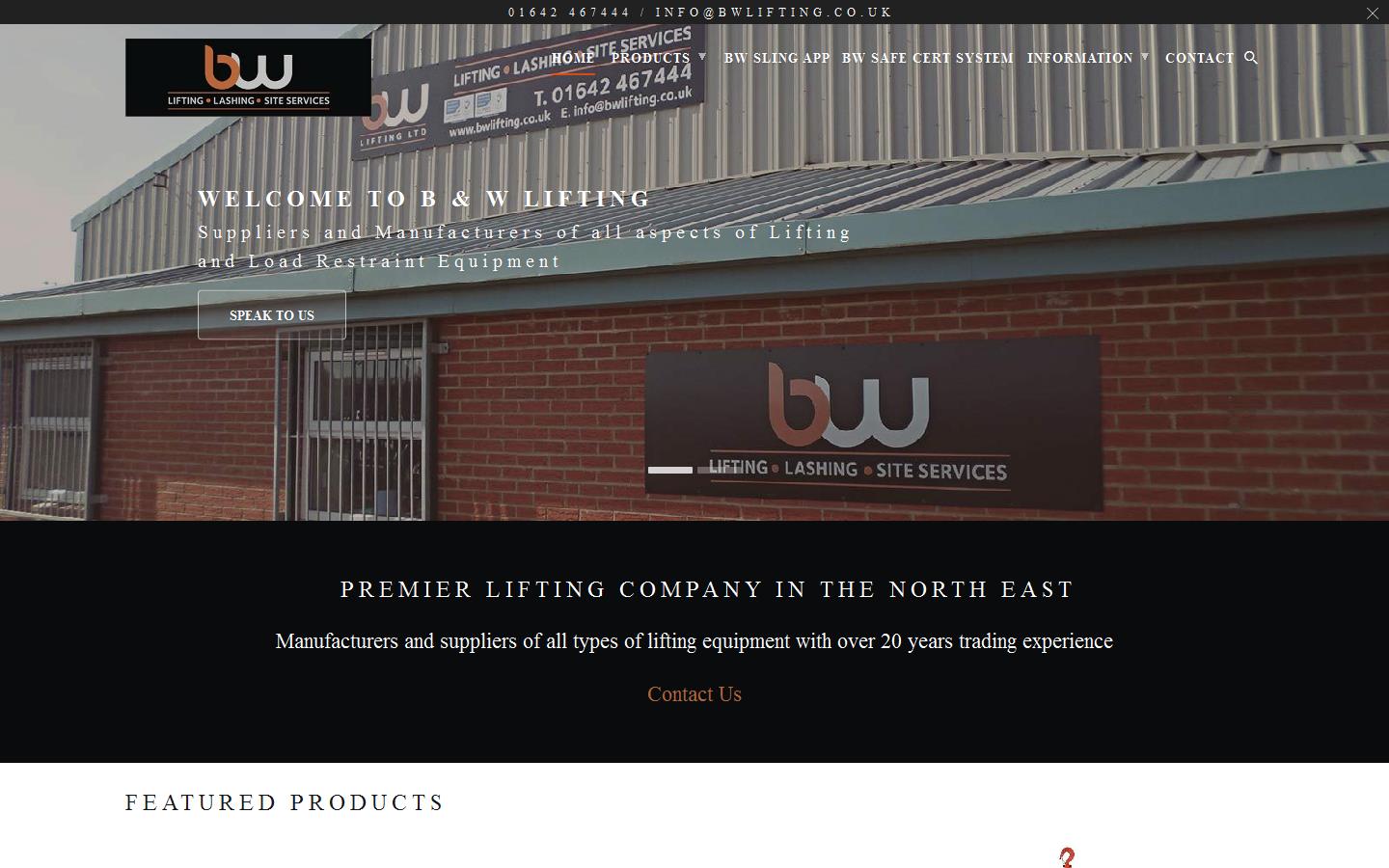 B & W Lifting Website