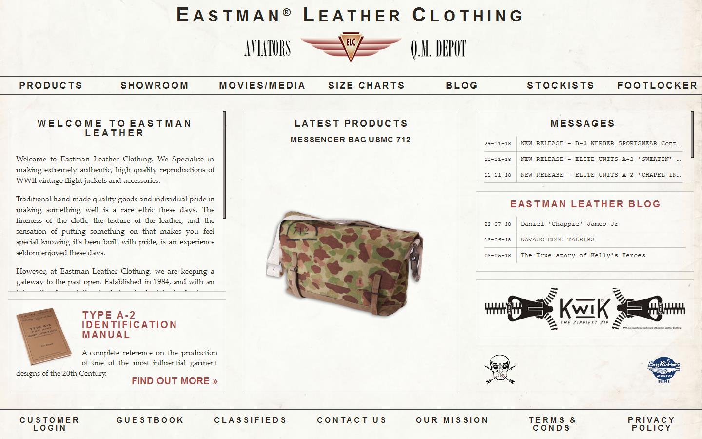 Eastman Leather Clothing Website