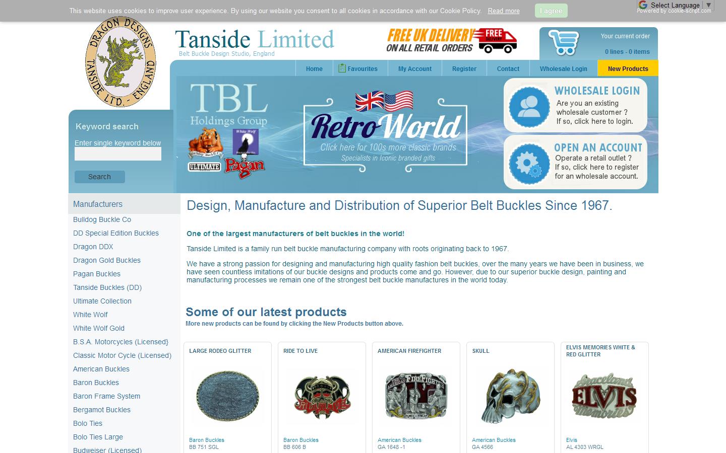 Tanside Ltd Website