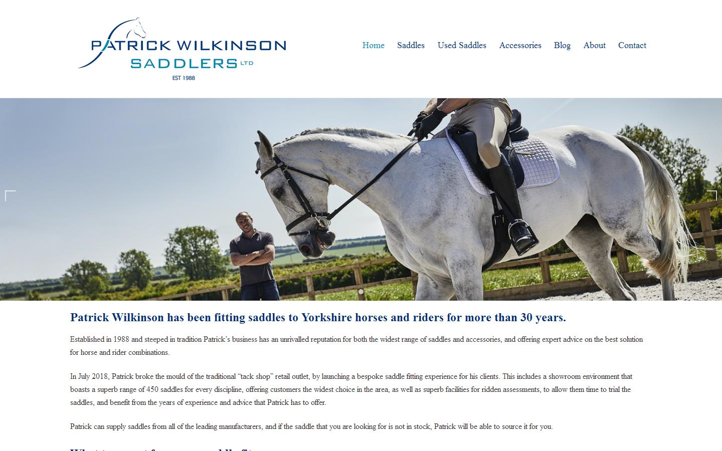 Patrick Wilkinson Saddlery Ltd Website