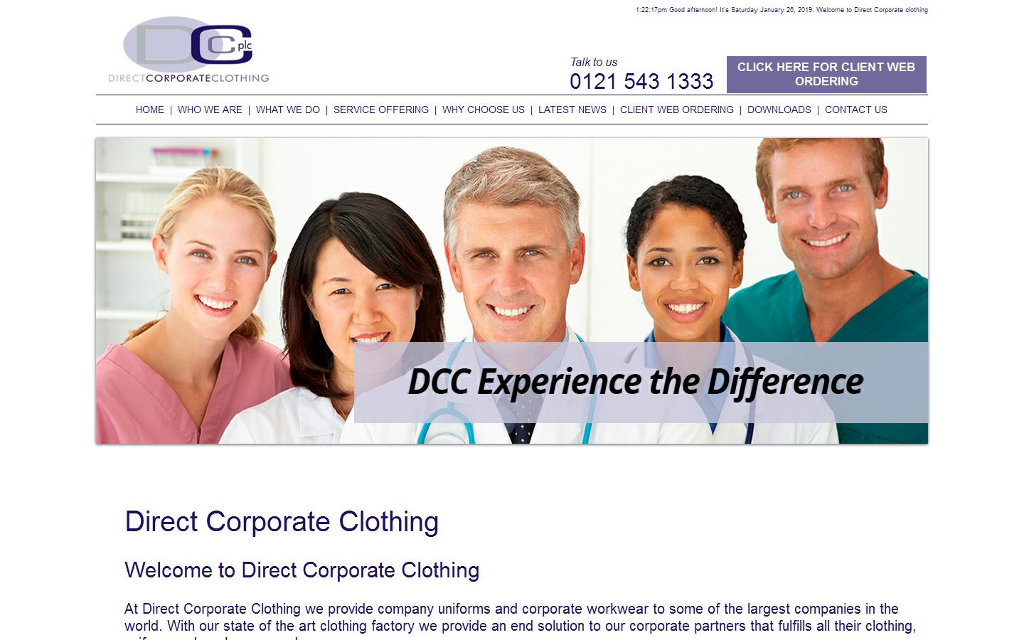 Direct Corporate Clothing Website
