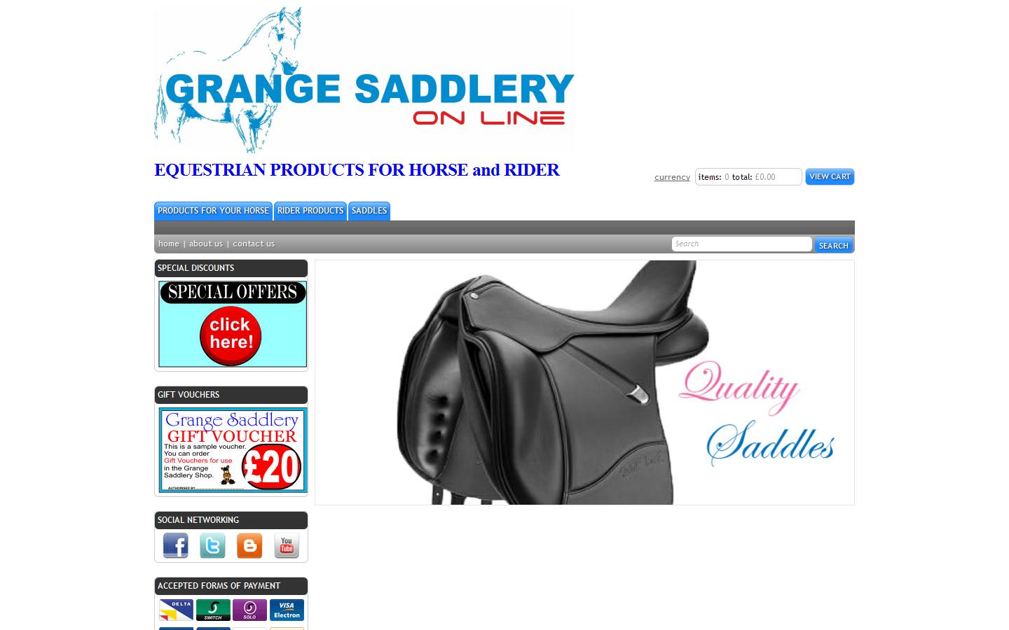 Grange Saddlery Website