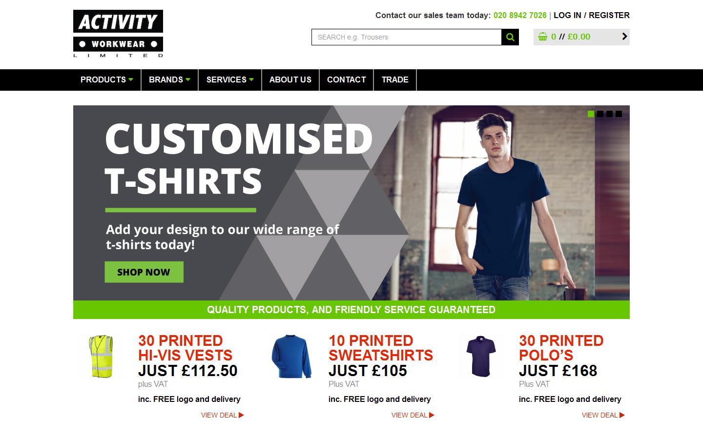 Activity Workwear Website