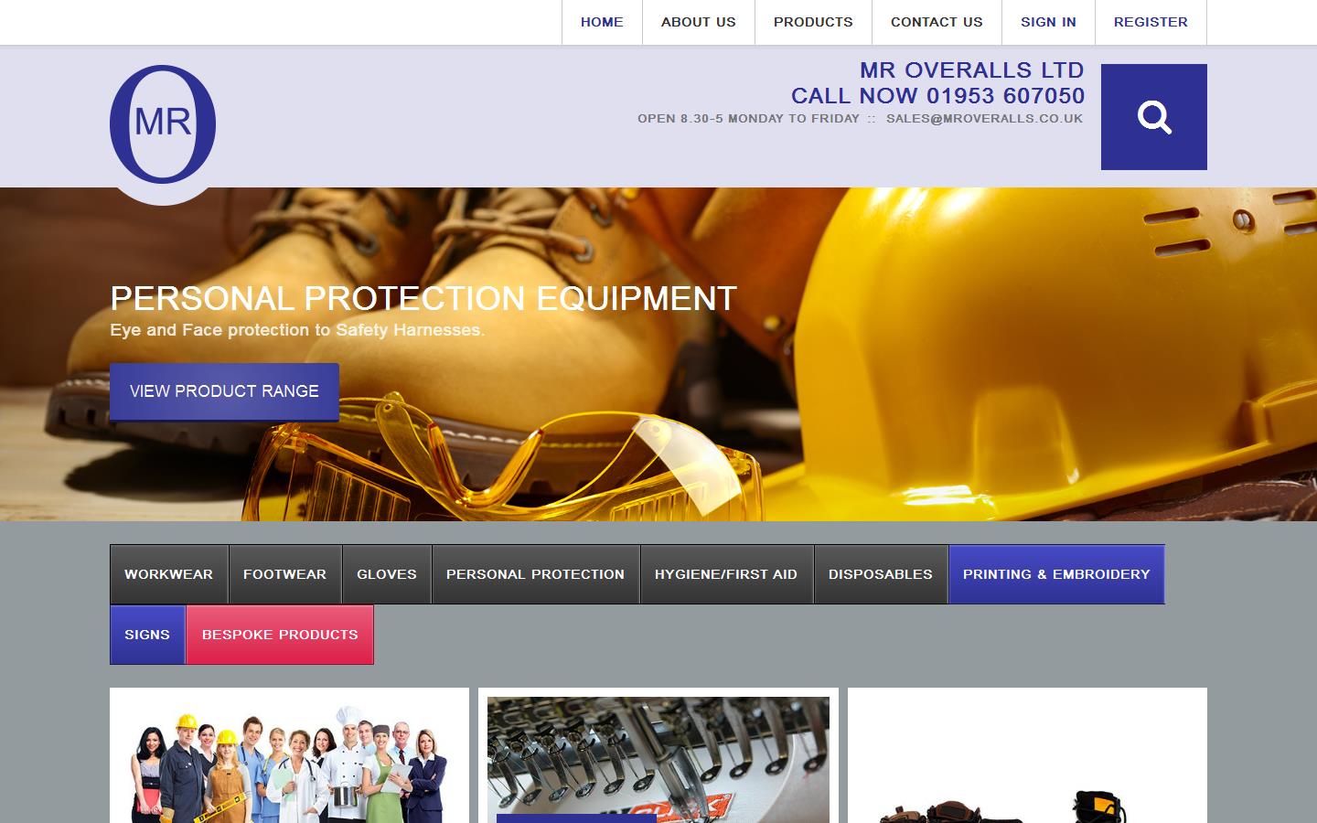 Mr Overalls Ltd Website