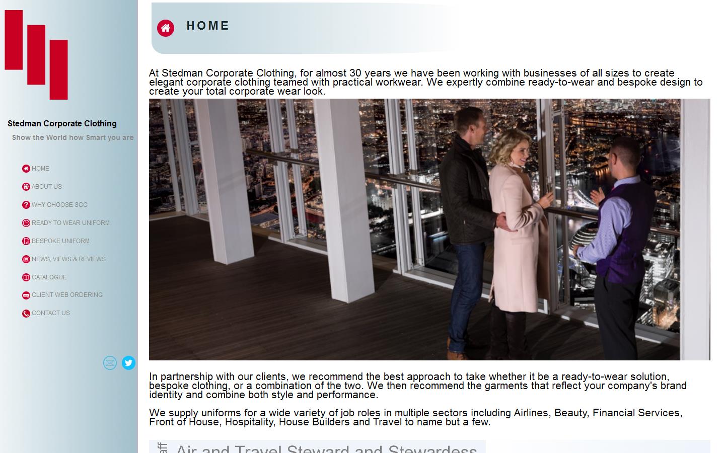 Stedman Corporate Clothing Website